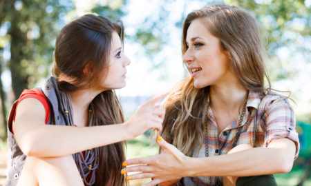 two girlfriends outdoor