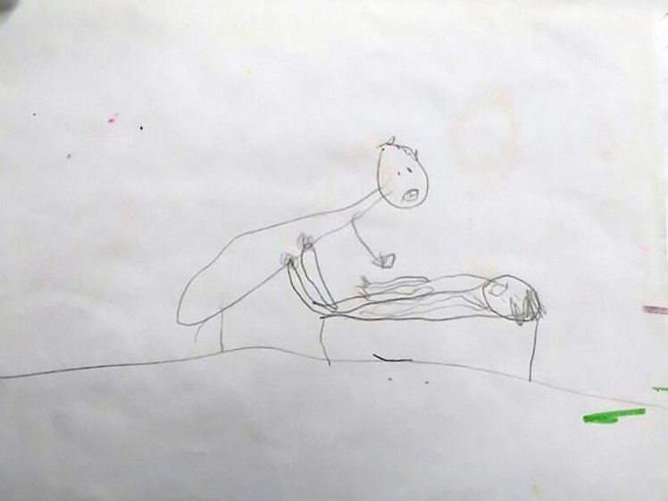 Pic shows: The drawings of the child who was allegedly abused;nnAn Evangelist priest was arrested under suspicion of abusing a child after parents of a 5-year-old girl found drawings that seem to show rape scenes.nn54-year-old Joao da Silva was recently taken into custody by police in the City of Montes Claros in Nothern Brazil¿s State of Minas Gerais for allegedly being a pedophile.nnThe parents of a 5-year-old girl are the ones who made the complaint.nnAccording to them, last summer their daughter used to go to English classes held by the pastor who is part of a local Evangelist cult.nnWithout any apparent reason, the child said she does not want to attend the courses anymore. When parents tried to persuade her again to go to the priest¿s English classes after a break, the 5-year-old refused strongly.nnThe mother and father decided to take their child to a psychologist who instructed them to look for any sign of abuse that the girl might have suffered.nnWhile checking her personal things, the parents found drawings that seem to illustrate a rape scene. One of the sheets of paper drawn in black pencil shows a person with what appears to be an erect penis standing on top of another.nnThe face of who is below illustrates fear.nnThe father claims the priest admitted in a phone call that he did abuse the 5-year-old girl.nnKarine Maia, a representative of The Delegation for Stopping Crimes Against Women, told local media: "We found six drawings among the child¿s belongings. One of them that caught our attention shows the face of a naked man with an erect penis"nnJoao da Silva was arrested and is currently investigated by local authorities.