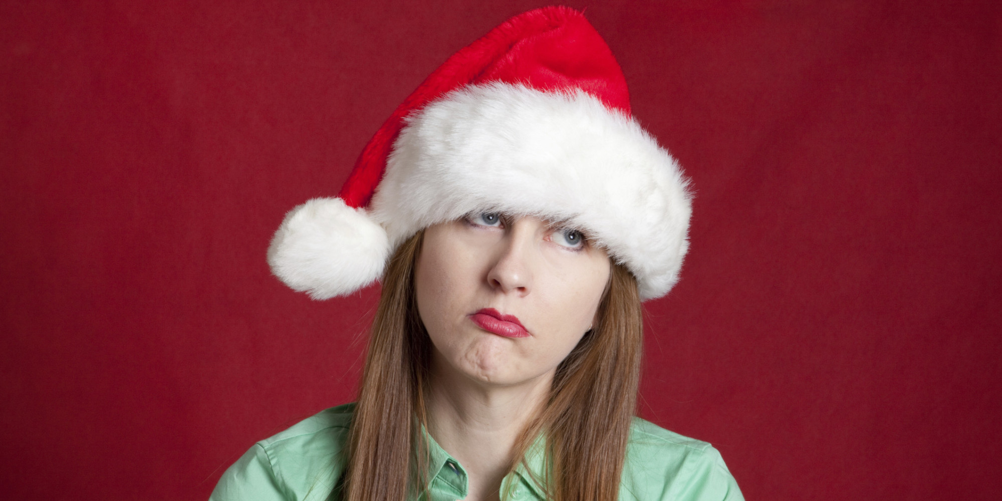 Sulking Woman With The Christmas Blues