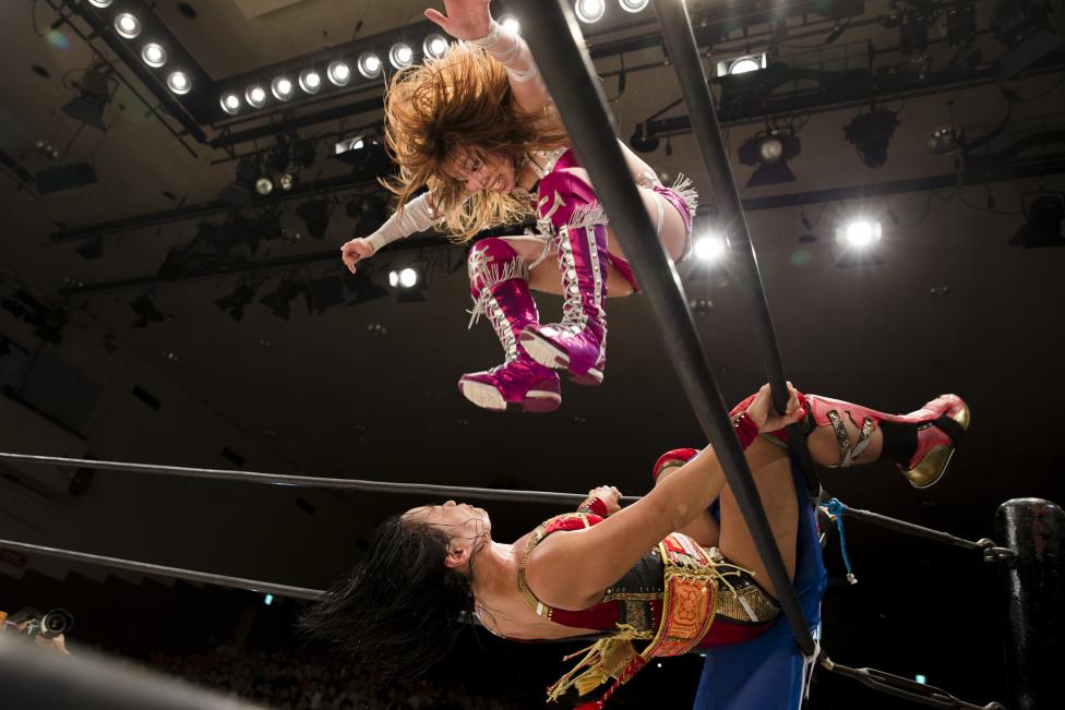 The Wider Image: Japan's women wrestlers fight to win