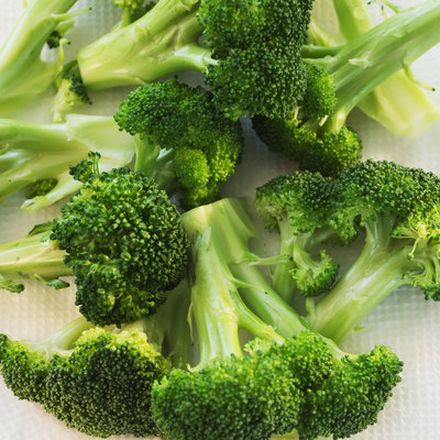 Broccoli on white background, studio shot