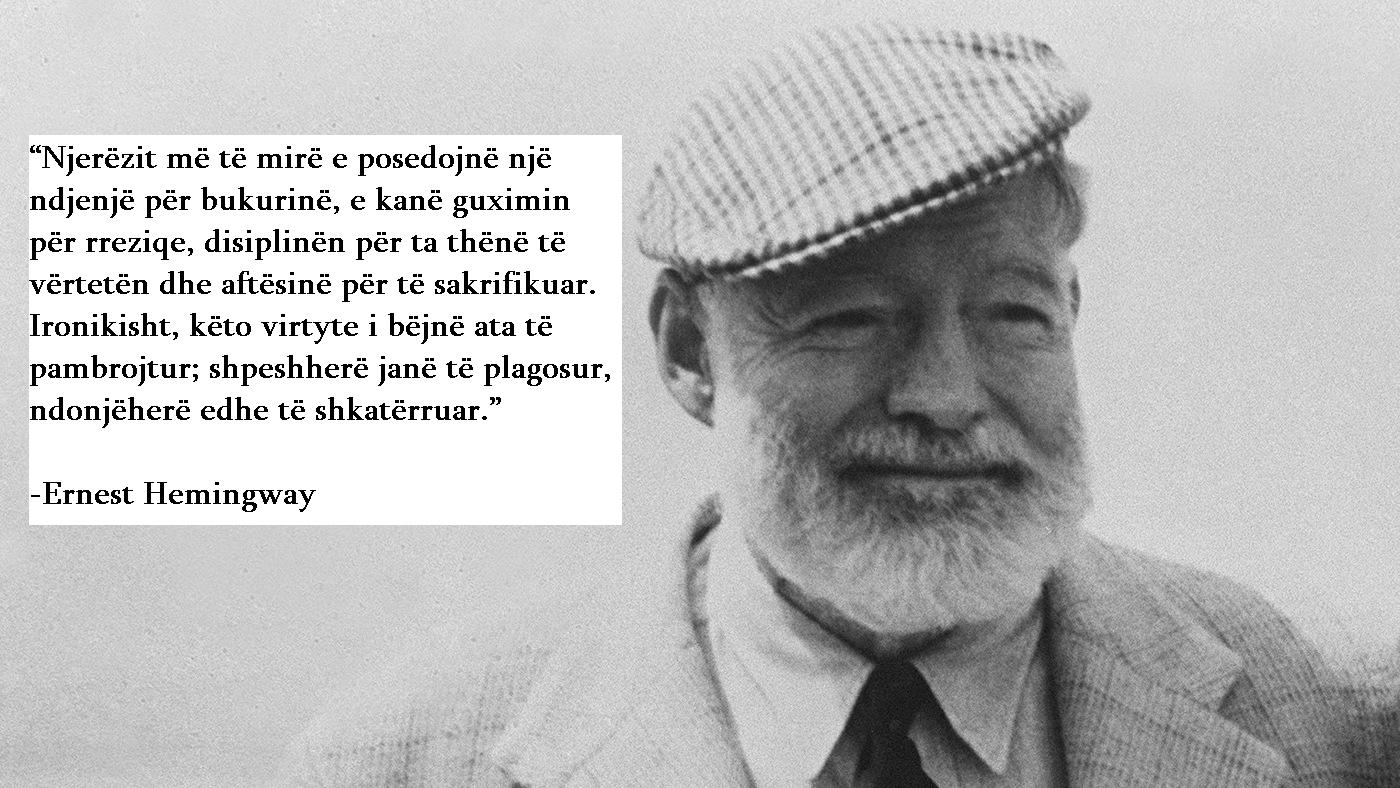 American writer Ernest Hemingway.